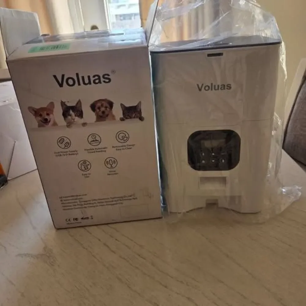 VOLUAS Automatic Feeders - Timed Pet Feeder for CatsDogs w/ Dry Food Dispenser